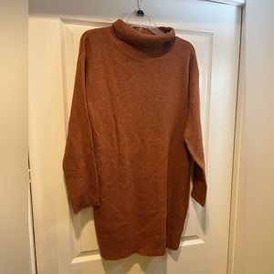 NEW fall rustic orange sweater dress
